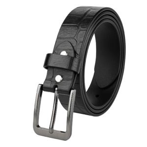 vauxlea men classic black leather belt