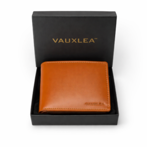 vauxlea tan leather wallet
