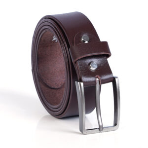 vauxlea men classic brown leather belt