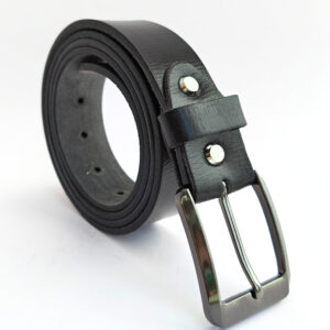 vauxlea black leather belt